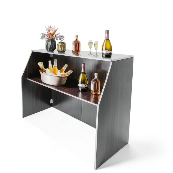 RTUSUML 4ft Freestanding Event Bar Foldable Portable Durable-5