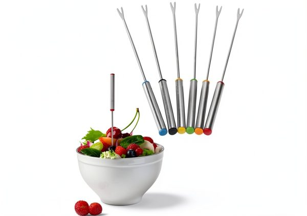 Cunyuer Fondue Forks Stainless Steel Fondue Sticks-5