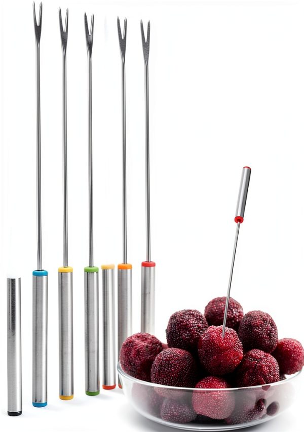 Cunyuer Fondue Forks Stainless Steel Fondue Sticks-6