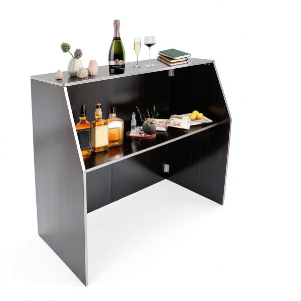 RTUSUML 4ft Freestanding Event Bar Foldable Portable Durable-7