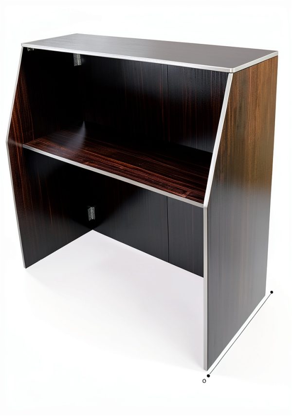 WXLTSGM Portable Bar Cabinet Foldable Durable Black Brown-2