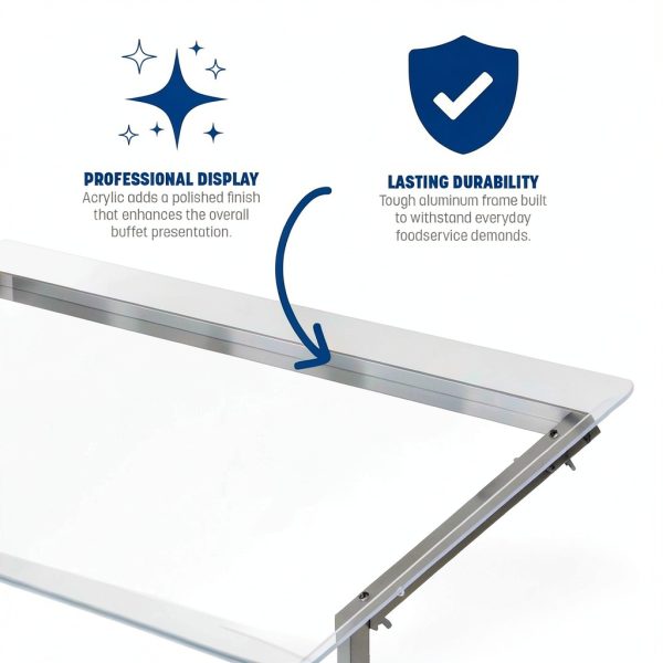 Carlisle Buffet Bar Sneeze Guard Aluminum Frame Food-3
