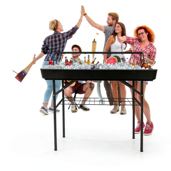 A AIKOOL ICE TABLE Outdoor Cooler Table HDPE Top Foldable-6