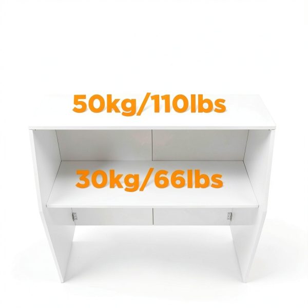 MOQNISE Foldable Bar Aluminum Portable Event Bar White-3