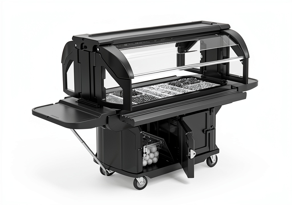 Cambro portable bar in a commercial buffet setup