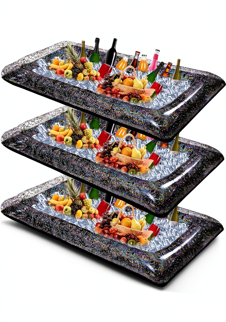Animsco Oversized Rectangular Ice Tray in use