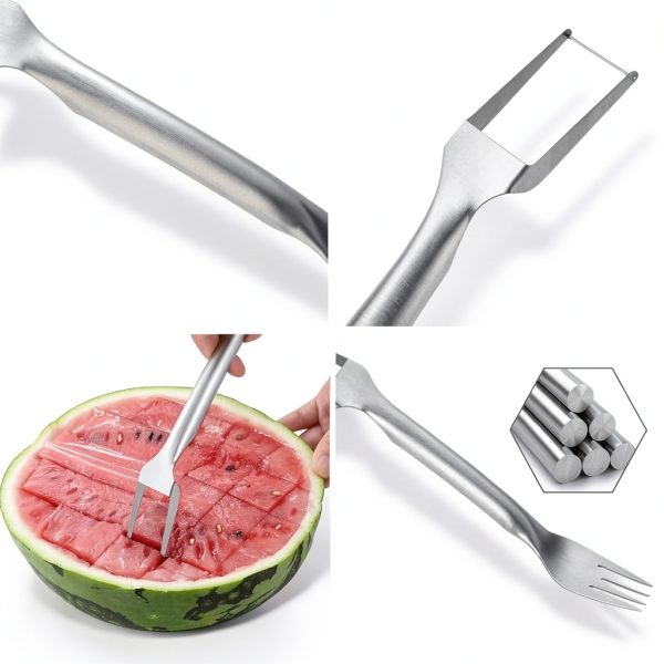 MEMOFO Stainless Steel Watermelon Slicer Fork-4