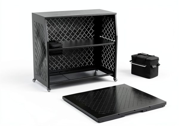 VINGLI 3-Tier Portable Bar Table Stainless Steel Modern-3