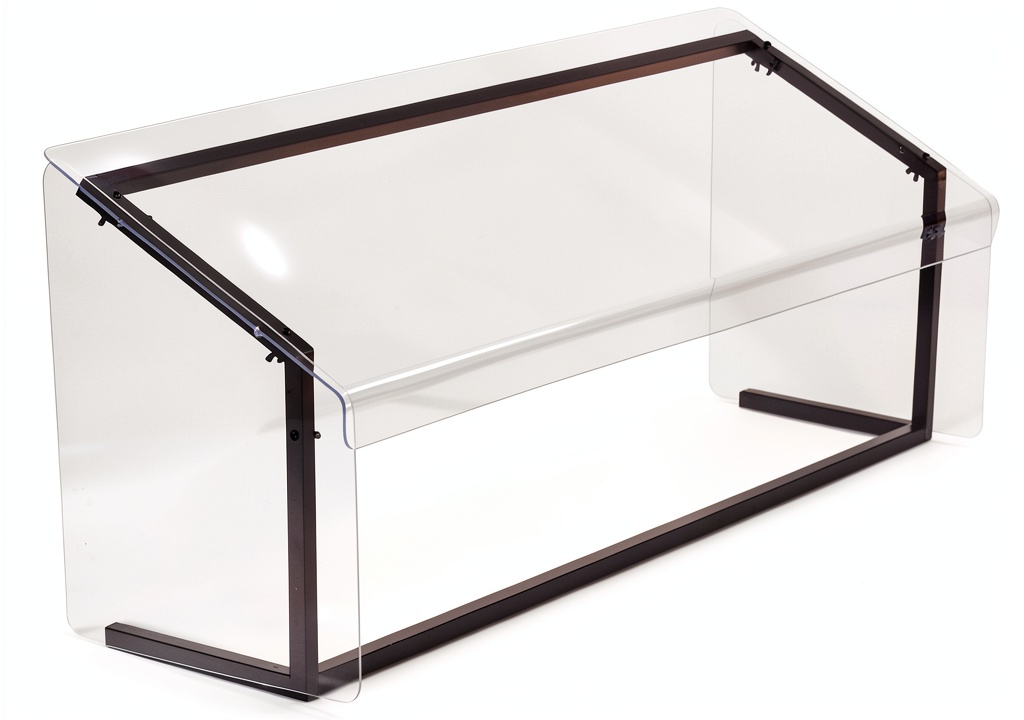 'Carlisle Buffet Bar Sneeze Guard installed on a Five Star Buffet Bar'