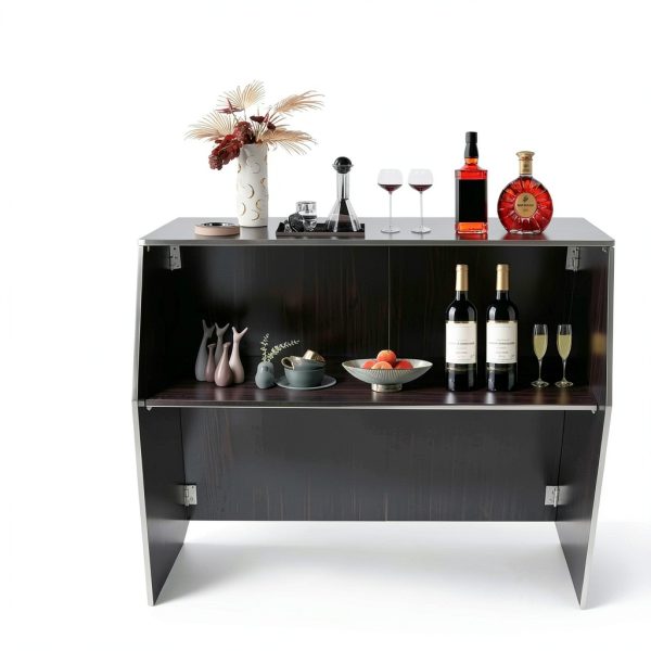 RTUSUML 4ft Freestanding Event Bar Foldable Portable Durable-6