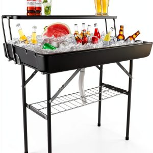 A AIKOOL ICE TABLE Outdoor Cooler Table HDPE Top Foldable-0