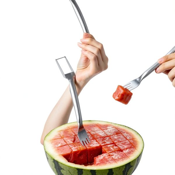 MEMOFO Stainless Steel Watermelon Slicer Fork-1