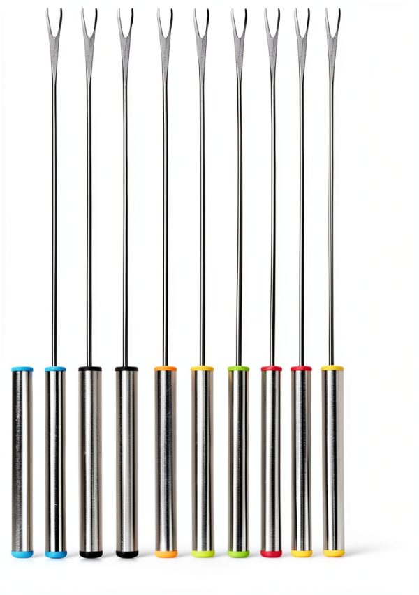 Flylin Stainless Steel Fondue Forks Kitchen Dining-2