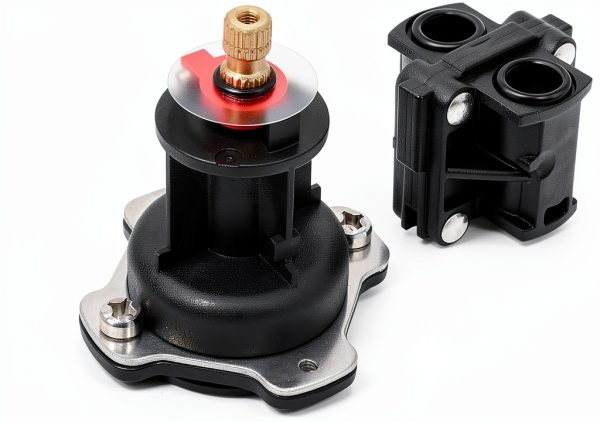 GREATUS Brass Faucet Cartridge Replacement 1/2" Valve Black 3-Port NPT-0