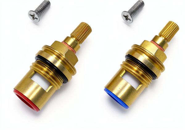 Brass Faucet Cartridge Huashan Lever Pair 0.5in M4 Screw Set-4