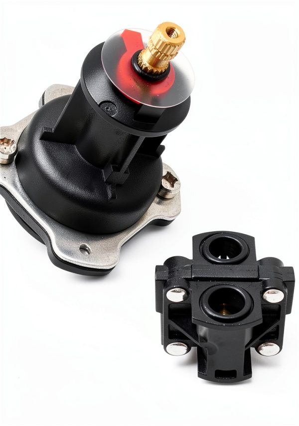 GREATUS Brass Faucet Cartridge Replacement 1/2" Valve Black 3-Port NPT-3