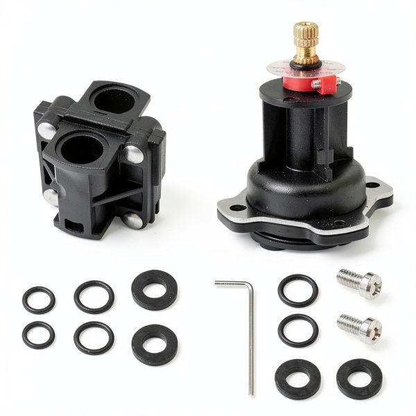 GREATUS Brass Faucet Cartridge Replacement 1/2" Valve Black 3-Port NPT-1