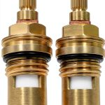 Brass Faucet Cartridge Huashan Lever Pair 0.5in M4 Screw Set-0
