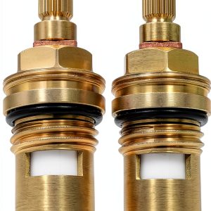 Brass Faucet Cartridge Huashan Lever Pair 0.5in M4 Screw Set-0