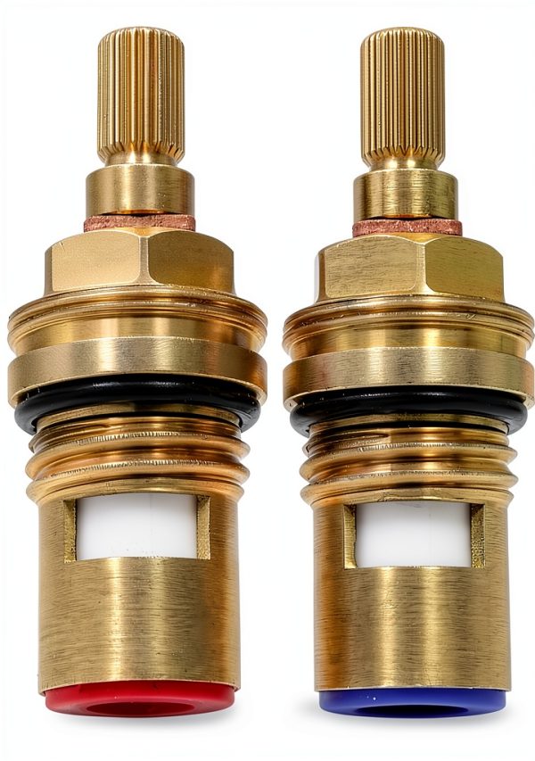 Brass Faucet Cartridge Huashan Lever Pair 0.5in M4 Screw Set-0