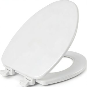 CHURCH Toilet Seat Bemis Elongated White Seat with Easy Clean Hinges-0